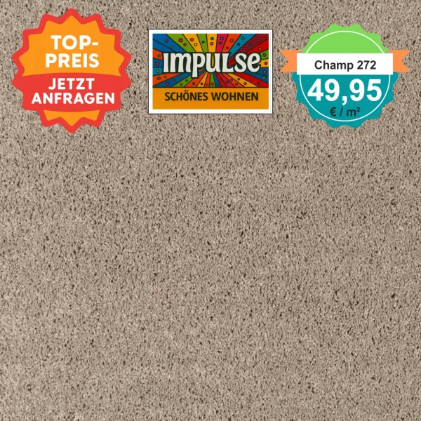 JAB Allure Teppichboden Champ – edler Velours in schicken Farben für stilvolle Wohnräume